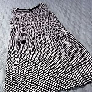 Black and White Shift Dress Sleeveless